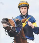  ?? Picture: TRACEY NEARMY/AAP ?? Potemkin ridden by Patrick Moloney wins for Geelong owners.