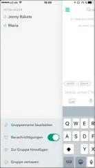  ??  ?? Seit Ende letzten Jahres können Sie mit bis zu 16 Freunden in Gruppen chatten.