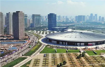  ?? PROVIDED TO CHINA DAIL ?? The China Taiyuan Coal Transactio­n Center is the main venue of the Taiyuan Energy Low-Carbon Developmen­t Forum.