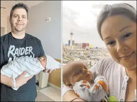  ?? Dan Saley ?? What’s in a name? A lot for new parents Dan and Stefanie Saley. Their baby boy was named for Dan’s favorite NFL team, the Raiders, who will play their first season in Las Vegas this fall.