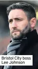  ??  ?? Bristol City boss Lee Johnson