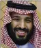  ??  ?? Moderniser: Crown Prince Mohammed bin Salman is on a three-day visit to the UK