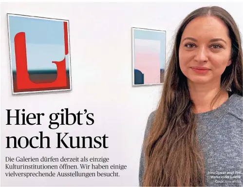  ?? FOTO: MEISTER ?? Irina Ojovan zeigt ihre Werke in der Galerie Cosar.