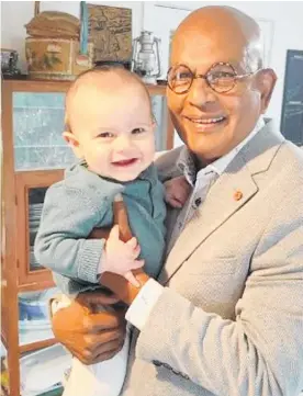  ?? ?? K Gurunathan with grandson Kiaan.