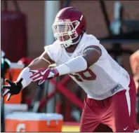  ?? NWA Democrat-Gazette/Jason Ivester ?? WORD TO THE WISE: Arkansas defensive end Deatrich Wise looks forward to playing in his home state when the No. 17 Razorbacks face the 10th-ranked Texas A&M Aggies Saturday night in Arlington. Wise, from the Dallas-Fort Worth area, went recruited by any...