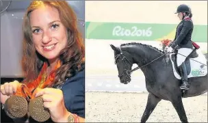  ??  ?? n ‘AMAZING FEELING’: Natasha Baker with her Rio gold medals