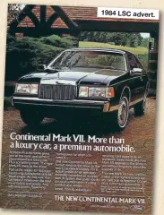  ??  ?? 1984 LSC advert.