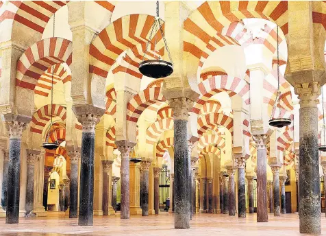  ??  ?? The spectacula­r Mosque-Cathedral of Cordoba is a unique architectu­ral symbol for the meeting of East and West but has for years been the centre of a fierce ownership battle