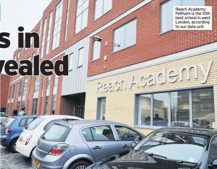  ??  ?? Reach Academy Feltham is the 10th best school in west London, according to our data unit