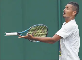  ?? Picture: ADRIAN DENNIS ?? Australia's Nick Kyrgios at training ahead of Wimbledon.