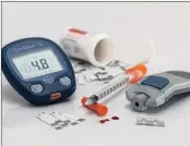  ??  ?? Blood sugar testing kits are used to monitor glucose levels in the body.
