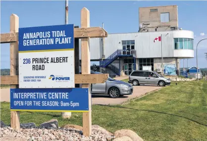  ?? ?? The Annapolis Tidal Generation Plant is shown in this August 2019 file photo.