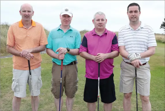  ??  ?? Supporting the Gary Kelly Cancer Support Centre golf classic at Seapoint GC were Cathal McElearney, Keith Glennon, Noel Heeney and Mick Sweeney.