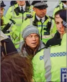  ?? ?? caPeRs: Activist Greta Thunberg was detained in London last week