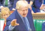  ?? AFP ?? ■ A visibly heated Prime Minister Boris Johnson in parliament.