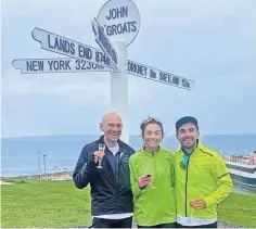  ?? ?? Challenge Last year Hervé, Roxanne and Ross did a Land’s End to John O’groats cycle challenge, raising money for their chosen charity, The British Red Cross