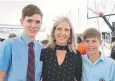  ??  ?? FAMILY: Saint Augustine’s students Brock (left) and brother Levi Thompson with mum Yvette.