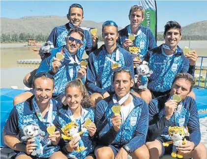  ?? PRENSA COA ?? Una alegría. El remo fue el deporte que más medallas le dio a Argentina en Cochabamba 2018.