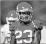  ?? Mackenzie Miles, The Red & Black ?? Georgia wide receiver Jaylen Johnson during the Bulldogs’ practice in Athens on Wednesday.