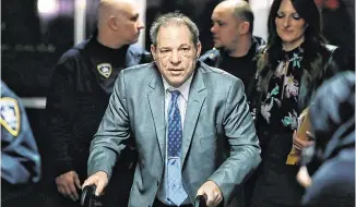  ?? PHOTO: JOHN MINCHILLO/AP ?? Tried and convicted: Former Hollywood mogul Harvey Weinstein.