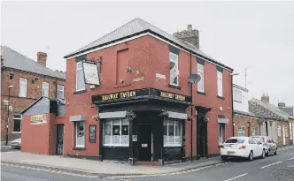  ??  ?? Kieron Wright daubed slogans on the Railway Tavern pub in Sunderland.