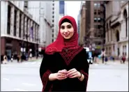  ?? TRIBUNE NEWS SERVICE ?? Saeda Sulieman, 18, of Oak Lawn, a freshman at Moraine Valley Community College, started wearing a hijab in seventh grade.