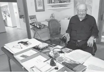  ?? RUSSELL CONTRERAS/AP 2019 ?? Kiowa writer N. Scott Momaday, who won a Pulitzer Prize in 1969 for his groundbrea­king novel “House Made of Dawn,” in his Santa Fe, New Mexico, home between writing sessions.