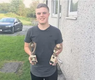  ??  ?? U16s coaches award for playing commitment – Josh Dargarvel