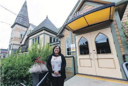  ??  ?? Cultural adviser Kristy Charlie, seen outside the Belfry Theatre, says her role is “to build connection­s between the theatre and the Indigenous arts community.”
