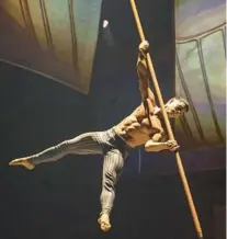  ?? DISNEY/CIRQUE DU SOLEIL ?? “Drawn to Life,” the Disney Springs show from Disney and Cirque du Soleil, features an “aerial-pencil” act.