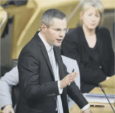  ?? PICTURE: GREG MACVEAN ?? 0 Derek Mackay had previously ruled out any interventi­on