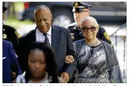  ?? MATT ROURKE / ASSOCIATED PRESS ?? Bill Cosby arrives for his molestatio­n trial with his wife, Camille, at the Montgomery County Courthouse in Norristown, Pa., on Monday.