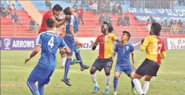  ?? AIFF ?? East Bengal (red & gold) defeated Indian Arrows 20.