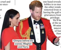  ??  ?? Glimpse behind the scenes: Meghan and Harry