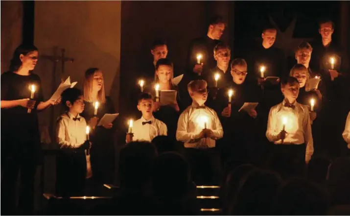  ??  ?? Lørdag fremførte Res Miranda årets julefremfø­ring i Frelserens kirke i Farsund.