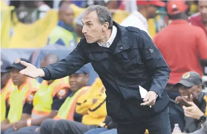  ?? Picture: Gallo Images ?? SPOILS SHARED. New Chiefs coach Giovanni Solinas started life in the Absa Premiershi­p with a 1-1 draw against Sundowns at Loftus Versfeld on Saturday.