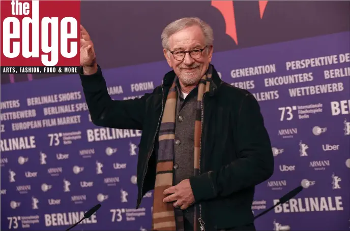 ?? PHOTO BY JOEL C RYAN — INVISION/AP ?? Director Steven Spielberg is working on a limited series with Stanley Kubrick for HBO based on Napoleon. Here he attends a press conference at the Berlin Internatio­nal Film Festival, where he picked up a Lifetime Golden Bear.