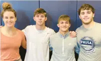  ?? TOM HOUSENICK/THE MORNING CALL ?? Quakertown’s Caroline Hattala, left, has followed the lead of teammates Collin Gaj, Mason Ziegler and Calvin Lachman, who have committed to Division I colleges.