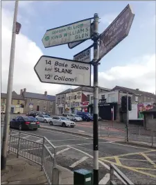  ??  ?? The signpost at the Georges St/Trinity St junction