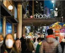  ?? THE NEW YORK TIMES ?? Macy’s reported rosy third-quarter sales on Thursday and raised its sales and earnings forecast for the year, in a positive signal for retailers that struggled during the pandemic.