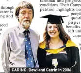  ??  ?? CARING: Dewi and Catrin in 2006