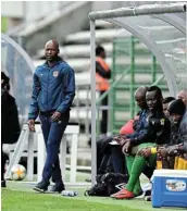  ?? Picture: GALLO IMAGES ?? WINNING IS EVERYTHING: Black Leopards caretaker coach Morgan Shivambu during an Absa Premiershi­p match against Stellenbos­ch at Athlone Stadium in Cape Town, If Leopards beat Ajax Cape Town on Friday they will retain their Premiershi­p status.