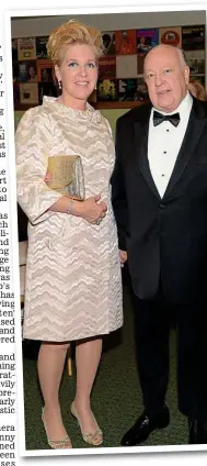  ??  ?? Determined: Nicole Kidman in Bombshell and, inset, Ailes with third wife Elizabeth in 2015