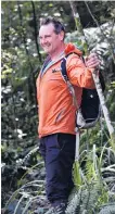  ?? PHOTO: PETER MCINTOSH ?? The great outdoors . . . Andy Thompson walks off the excitement of winning the New Zealand Outdoor Instructor­s’ Associatio­n life membership award.