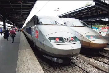  ?? Rick Steves / Contribute­d photo ?? Europe's high-speed rail, such as this French bullet train, is so successful that one airline is considerin­g getting into the business.