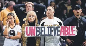  ?? BRETT DUKE/ AP ?? The New Orleans Saints are among the NFL teams that won’t have fans in the stands in Week 1.