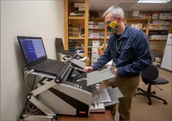  ?? Karen Vibert-Kennedy/Sun-Gazette ?? “Mail-in voting has become like a second election that we have to run, that we never had to run before,” Lycoming County Elections Director Forrest Lehman said. “It has almost doubled the workload, and you know, nobody’s salaries have doubled at the same time.”