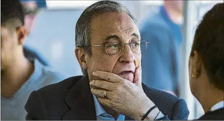  ?? FOTO: EFE ?? La controvert­ida Superliga está capitanead­a por Florentino Pérez, presidente del Real Madrid