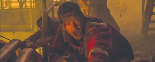  ??  ?? Mark Wahlberg faces down a firey inferno in the true tale depicted in Deepwater Horizon