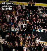  ??  ?? AIK toppade publikliga­n 2018/2019.